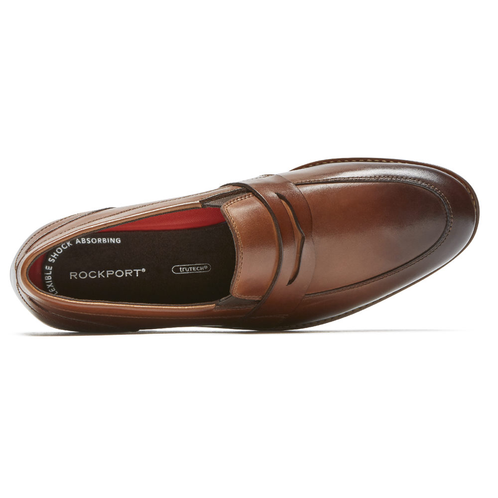 Rockport Singapore Mens Loafers - Style Purpose 3 Double Gore Penny Brown - BL7365841